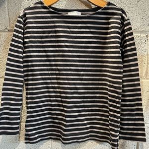 Everlane scoop neck Striped Long Sleeve
